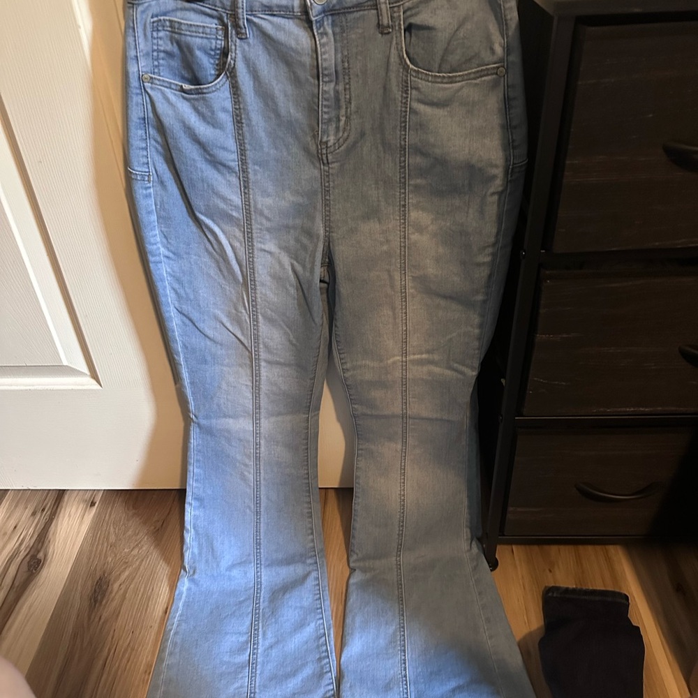 Altar'd State Light Blue Flare & Wide Leg Jeans